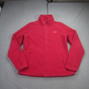 The North Face Jacket Womens Large Pink Raspberry Fleece Full Zip Hooded